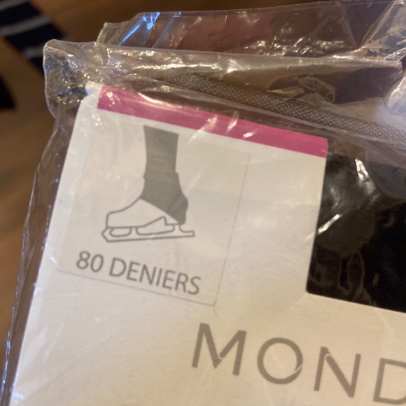 New MONDOR DANCE PERFORMANCE TIGHTS BLACK SHAPEWEAR NYLONS PANTYHOSE S - Picture 4 of 8